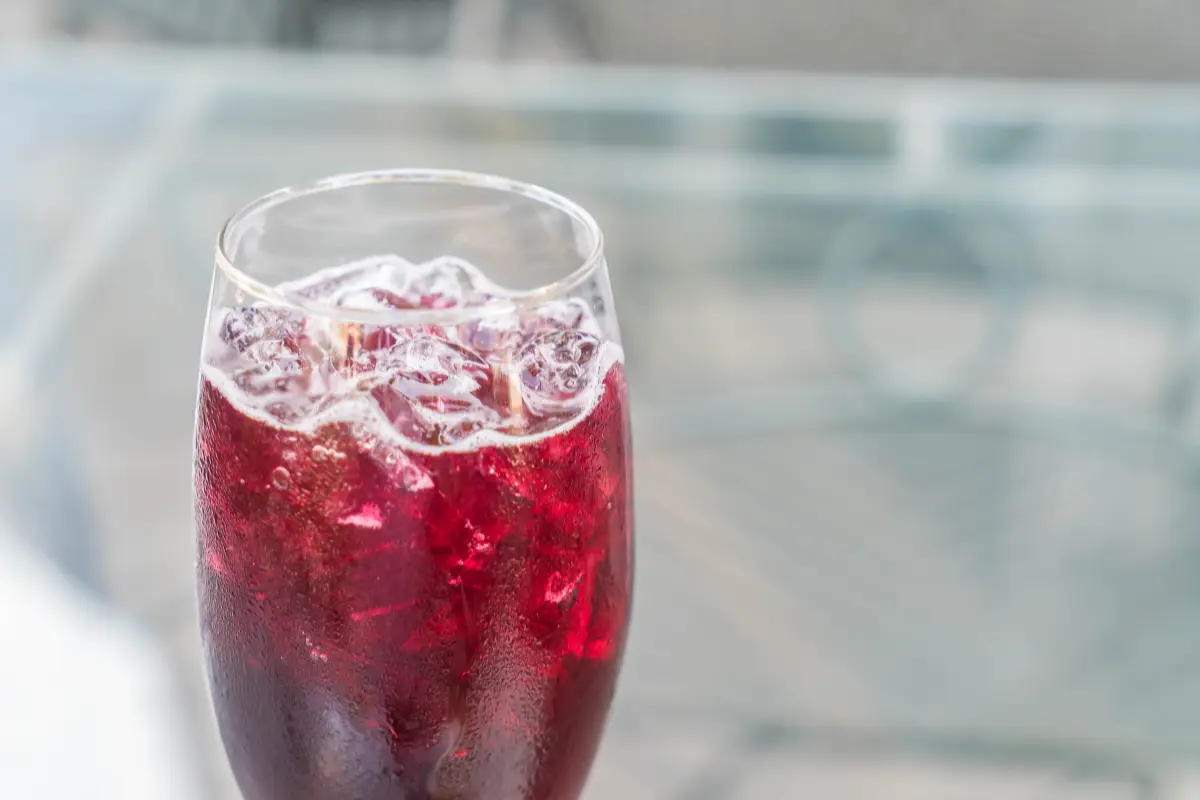 Vaso de vino con hielo